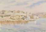 Watercolor by Joseph Margulies: Malta, represented by Childs Gallery