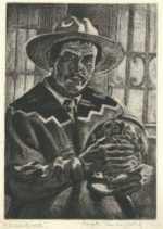 Print by Joseph Margulies: Pueblo Potter, represented by Childs Gallery