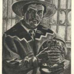 Print by Joseph Margulies: Pueblo Potter, represented by Childs Gallery