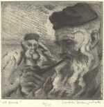 Print by Joseph Margulies: Retired [2] or At Peace, represented by Childs Gallery