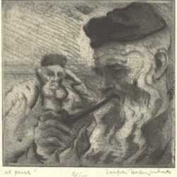 Print by Joseph Margulies: Retired [2] or At Peace, represented by Childs Gallery