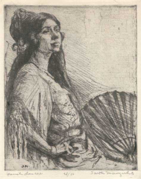 Print by Joseph Margulies: Spanish Dancer, represented by Childs Gallery