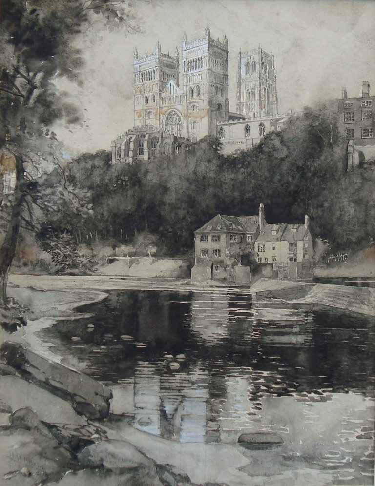 Drawing By Joseph Pennell: Durham Cathedral At Childs Gallery