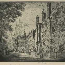 Print By Joseph Pennell: Fig Tree House, Lincoln's Inn Fields At Childs Gallery