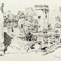 Print By Joseph Pennell: The Alhambra (from The Fountain Of Avellanos) At Childs Gallery