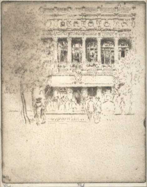 Print by Joseph Pennell: The Garrick Theatre [London, England], represented by Childs Gallery