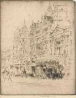 Print by Joseph Pennell: The Palace, represented by Childs Gallery
