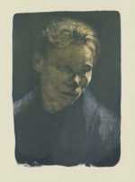 Print by Käthe Kollwitz: Brustbild einer Arbeiterfrau mit blauem Tuch (Half-length po, represented by Childs Gallery
