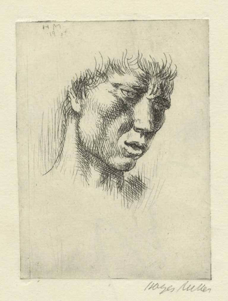 Print by Kenneth Hayes Miller: Miniature Head, available at Childs Gallery, Boston