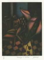 Print by Laurent Schkolnyk: Hommage à Balthus, represented by Childs Gallery