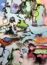 Watercolor by Lawrence Kupferman: Landscape of the Dream, available at Childs Gallery, Boston