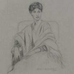 Drawing by Lawrence Nelson Wilbur: Connie, represented by Childs Gallery