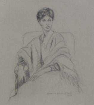 Drawing by Lawrence Nelson Wilbur: Connie, represented by Childs Gallery