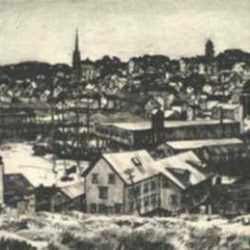 Print by Lawrence Nelson Wilbur: Gloucester Harbor, represented by Childs Gallery