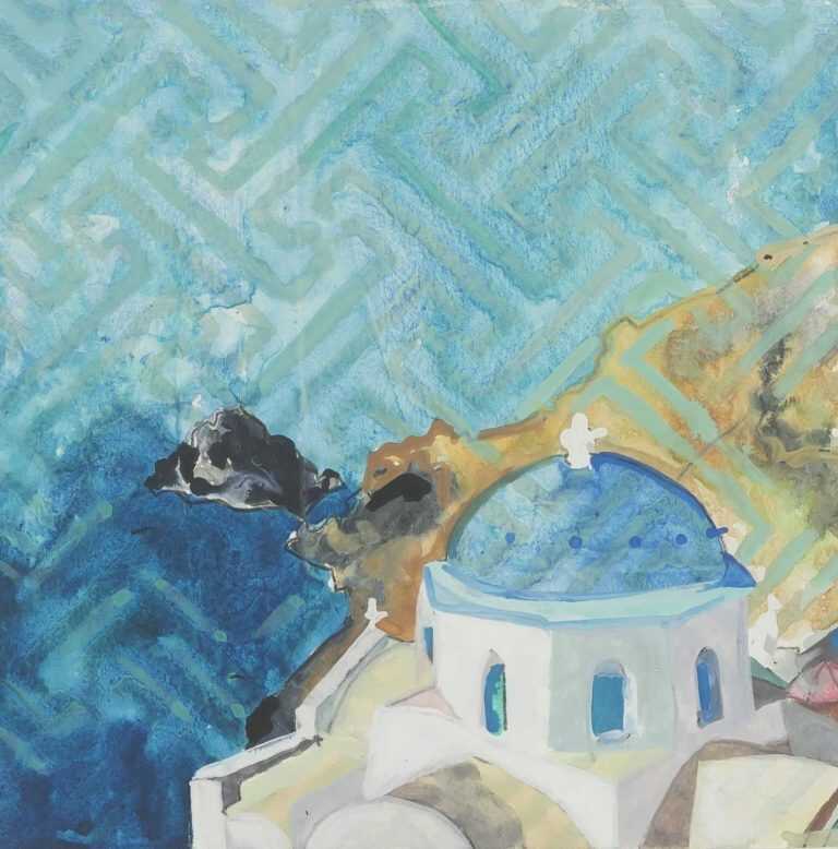 By Lee Essex Doyle: Santorini Blues At Childs Gallery