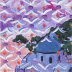 Mixed Media By Lee Essex Doyle: Santorini Sky At Childs Gallery