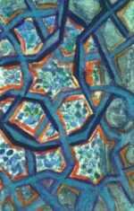 Mixed media by Lee Essex Doyle: Study for Garden Gate Blue, represented by Childs Gallery