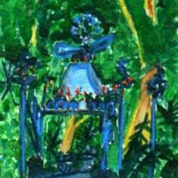 Mixed media by Lee Essex Doyle: Study for Garden Throne, represented by Childs Gallery