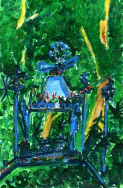 Mixed media by Lee Essex Doyle: Study for Garden Throne, represented by Childs Gallery
