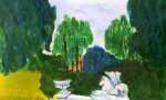 Mixed media by Lee Essex Doyle: Study for Guest House View, represented by Childs Gallery