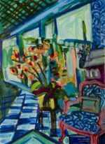 Mixed media by Lee Essex Doyle: Study of Malachite Room, represented by Childs Gallery