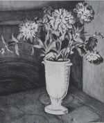 Print by Lee Hager: Vase with Flowers, represented by Childs Gallery