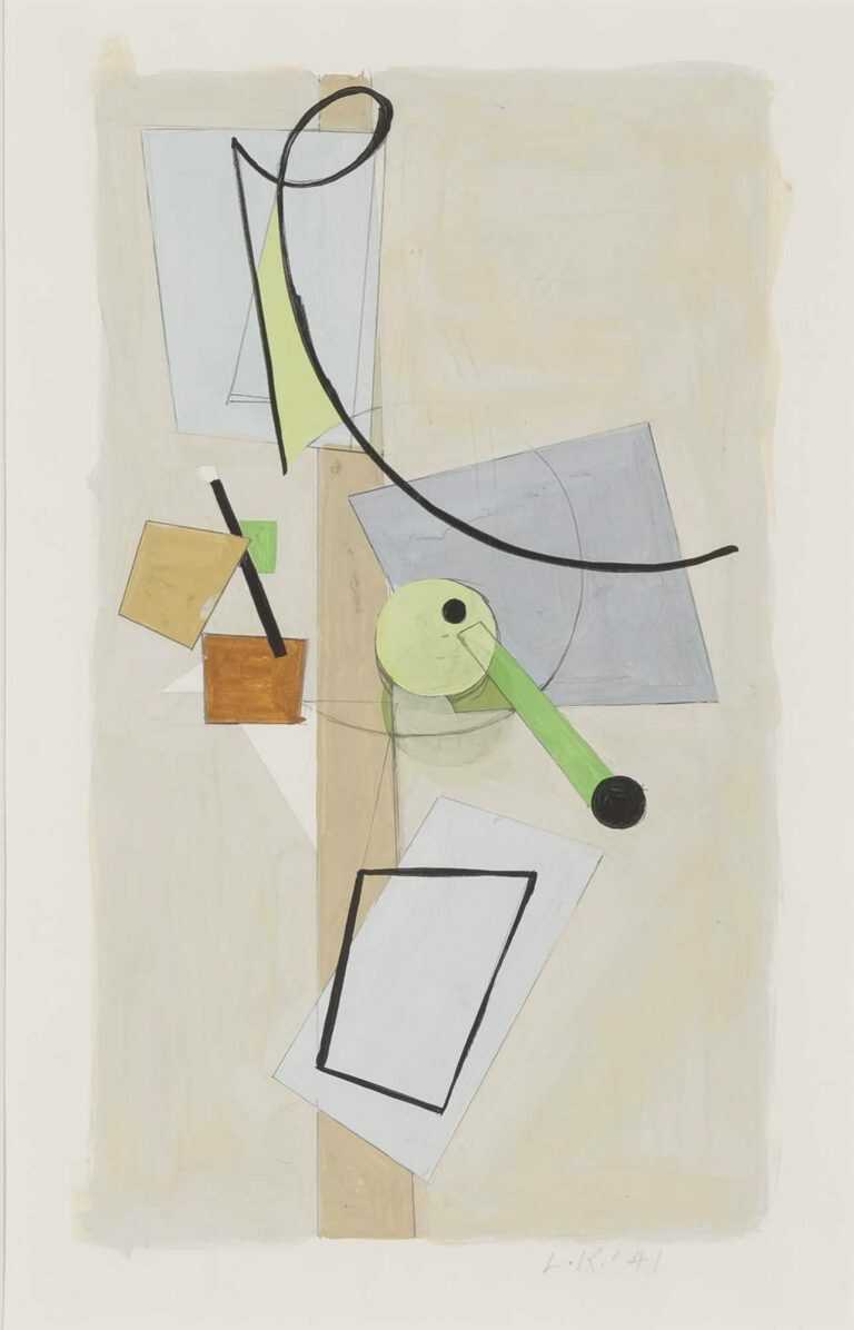 Mixed Media By Lee Krasner: Untitled (gouache No.1) At Childs Gallery