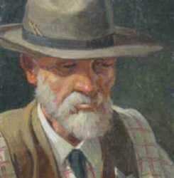 Painting by Leo Blake: The Sheriff, represented by Childs Gallery