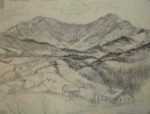 Drawing by Leo Meissner: [Mountain Farm, North Carolina], represented by Childs Gallery