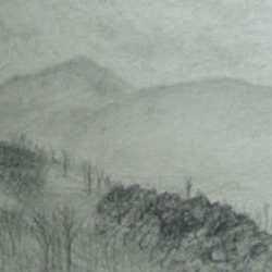 Drawing by Leo Meissner: [Mountain Range, North Carolina], represented by Childs Gallery