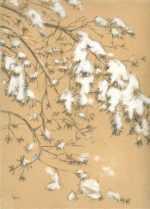 Pastel by Leo Meissner: [Snowy Bough], represented by Childs Gallery