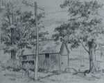 Drawing by Leo Meissner: Adirondack Sketch, represented by Childs Gallery