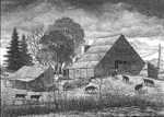 Print by Leo Meissner: Jeter Spivey's Place [North Carolina] (unsigned), represented by Childs Gallery