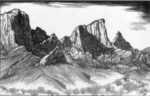 Print by Leo Meissner: Oracle Mts., Arizona, represented by Childs Gallery
