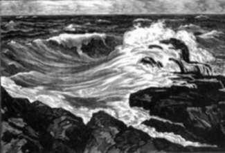 Print by Leo Meissner: Running Sea, represented by Childs Gallery