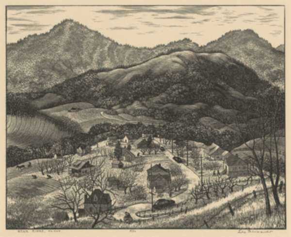 Print by Leo Meissner: Star Ridge, North Carolina, represented by Childs Gallery