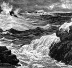 Print by Leo Meissner: Stormy Seas, represented by Childs Gallery