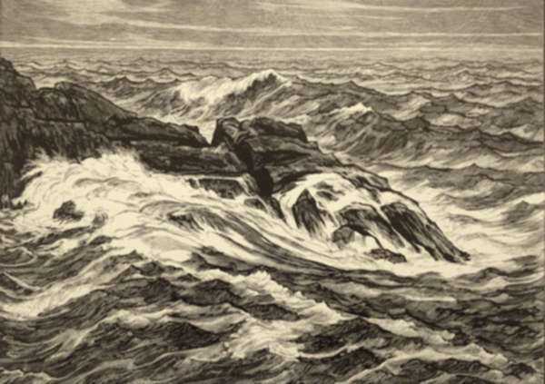 Print by Leo Meissner: Wind Sea, represented by Childs Gallery