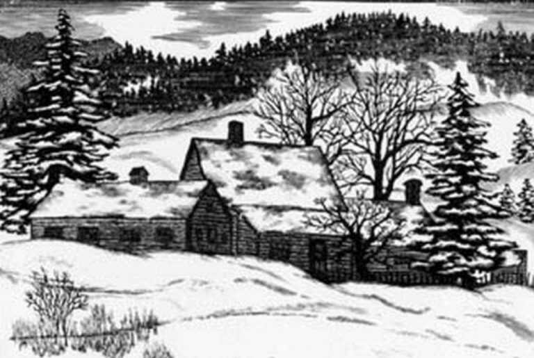 Print by Leo Meissner: Winter, represented by Childs Gallery