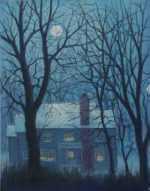 Drawing by Leo Meissner: Winter Moon, represented by Childs Gallery