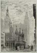 Print by Leon Dolice: Madison Square, available at Childs Gallery, Boston