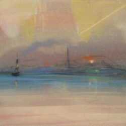Pastel by Leon Dolice: [New York Harbor], represented by Childs Gallery