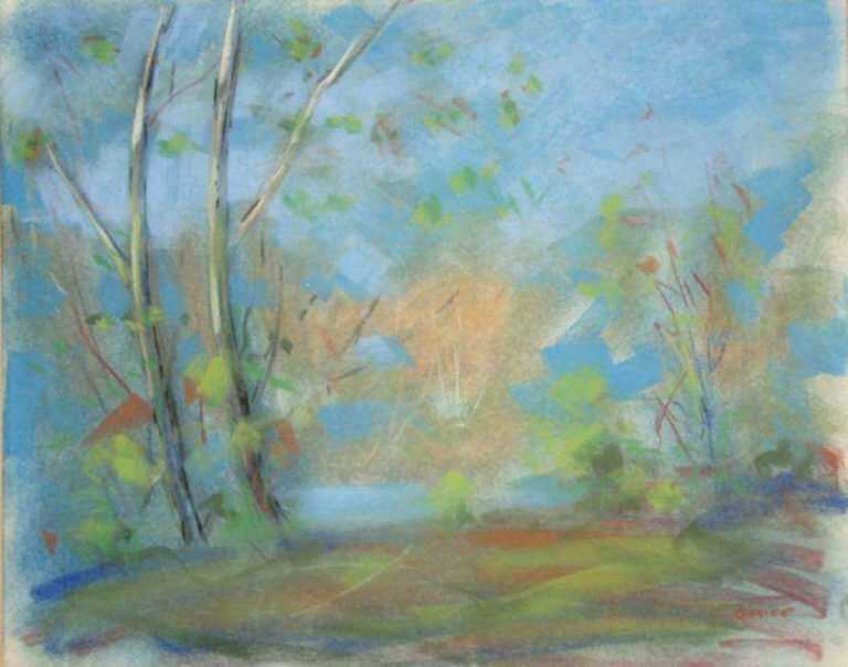 Pastel by Leon Dolice: Landscape, represented by Childs Gallery
