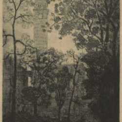 Print by Leon Dolice: Metropolitan Tower, represented by Childs Gallery
