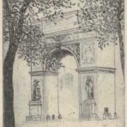 Print by Leon Dolice: Washington Arch, represented by Childs Gallery
