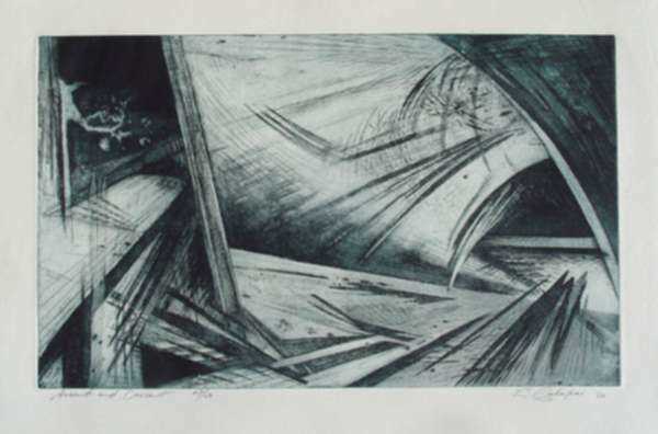 Print by Letterio Calapai: Ascent and Descent, represented by Childs Gallery