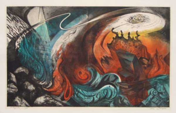 Print by Letterio Calapai: Earthquake, represented by Childs Gallery