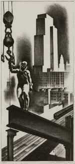Print by Louis Lozowick: Above the City, available at Childs Gallery, Boston