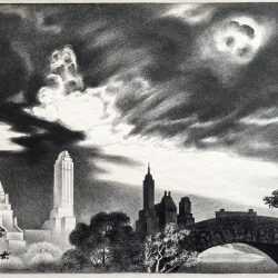 Print by Louis Lozowick: Angry Skies, available at Childs Gallery, Boston