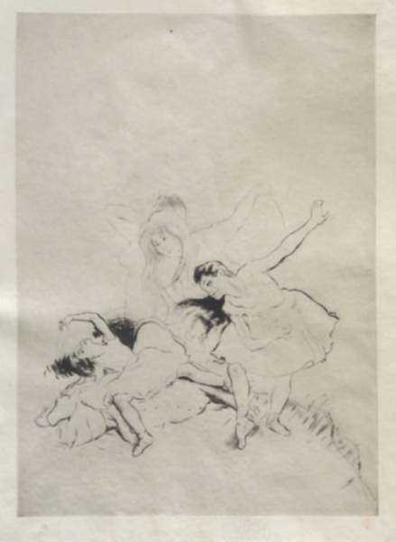 Print by Louis Auguste Mathieu Legrand: [Ballerinas], represented by Childs Gallery